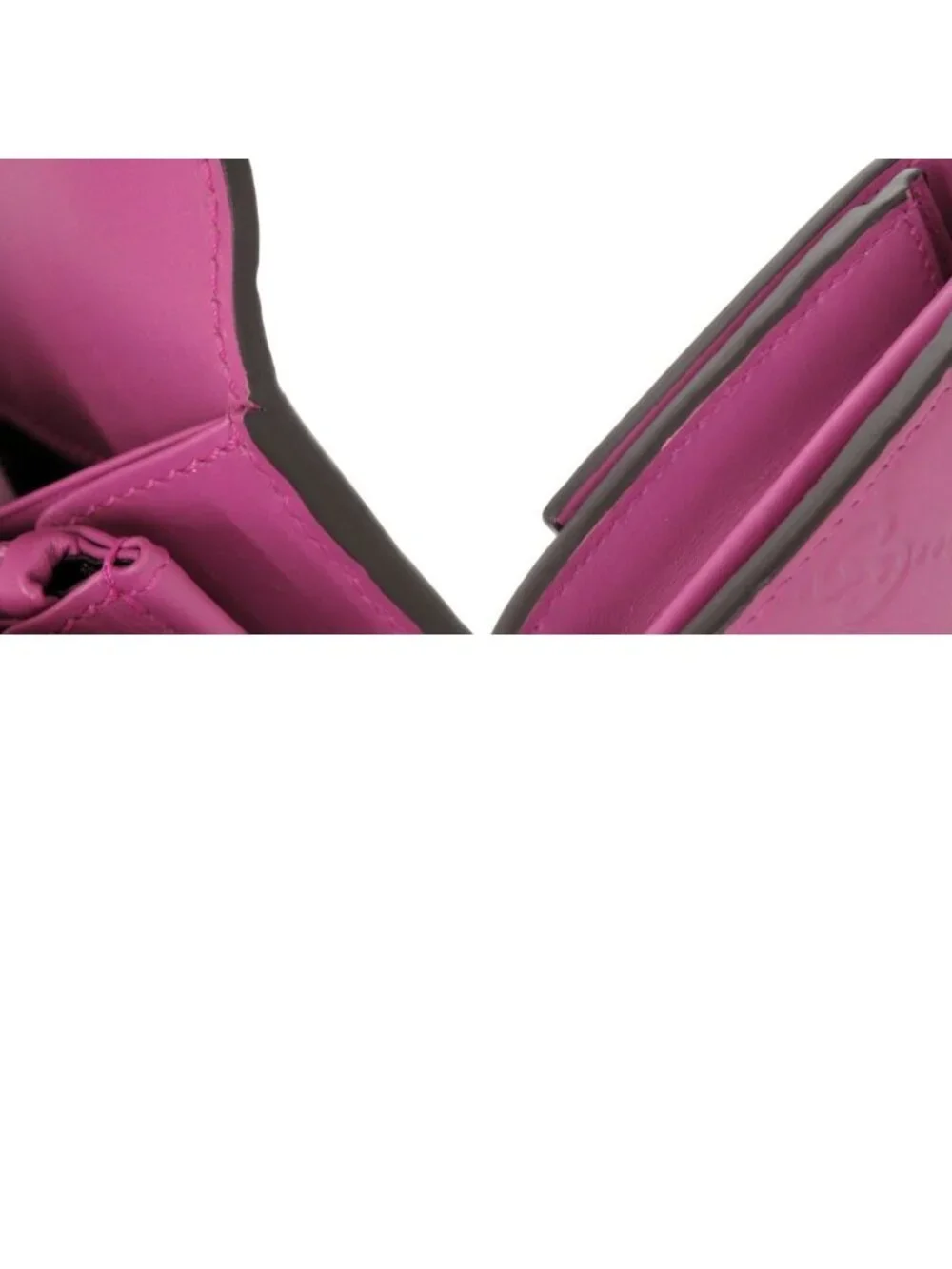 Gucci Guccissima Ribbon Motif Leather Purple Wallet